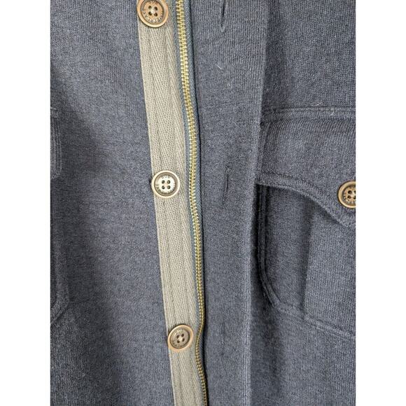 Bob Timberlake Men's Wool Shacket Jacket Barn Coat Navy XL - Picture 8 of 10